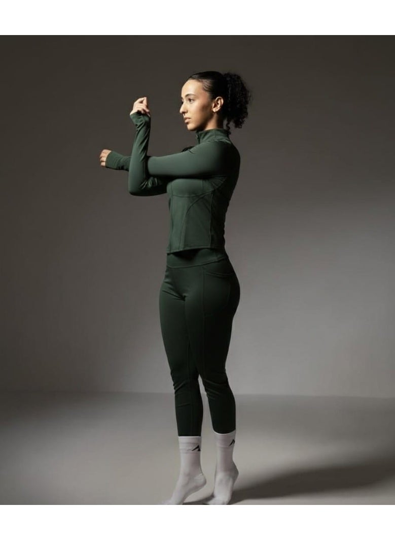 Women's High-Waisted Leggings, Full Length Seamless Yoga Pants, Tummy Control Athletic Compression Tights for Gym & Fitness - Image 4